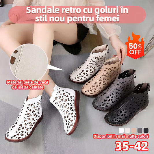 💞【35-42】2026 noi sandale din piele cu vârf rotund pentru femei