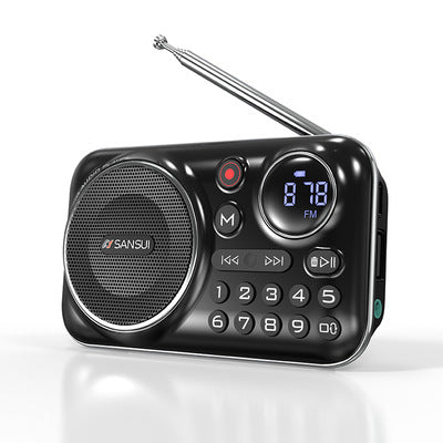 🎁【Ofertă limitată】Player muzical portabil cu radio Bluetooth, poate introduce carduri și unități flash USB
