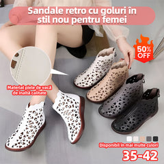 💞【35-42】2026 noi sandale din piele cu vârf rotund pentru femei
